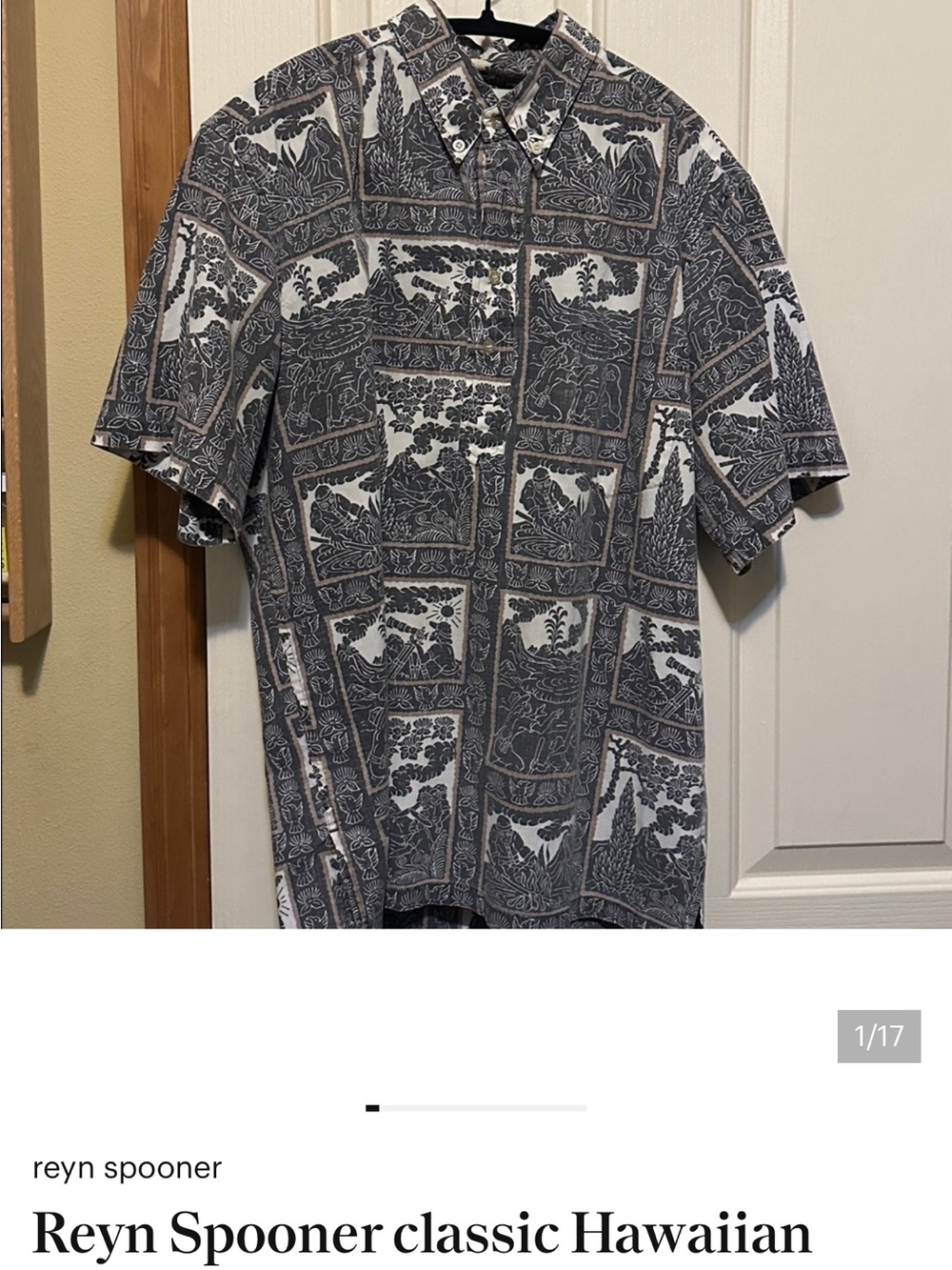 reyn spooner island Print Shirt, men’s large